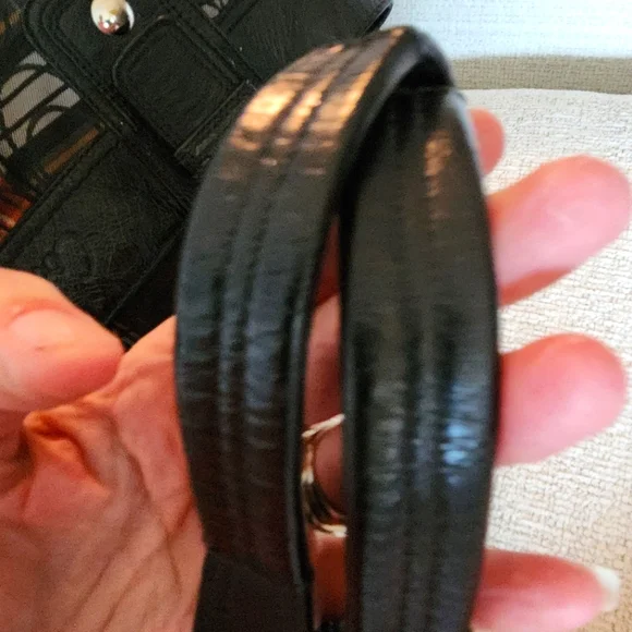 Vintage Coach Tartan Plaid Black & Red Shoulder Bag Purse Tote Bag - Picture 5 of 11